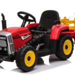 ELEKTROMOS KISAUTÓ TRAKTOR 12V + UTÁNFUTÓ PIROS