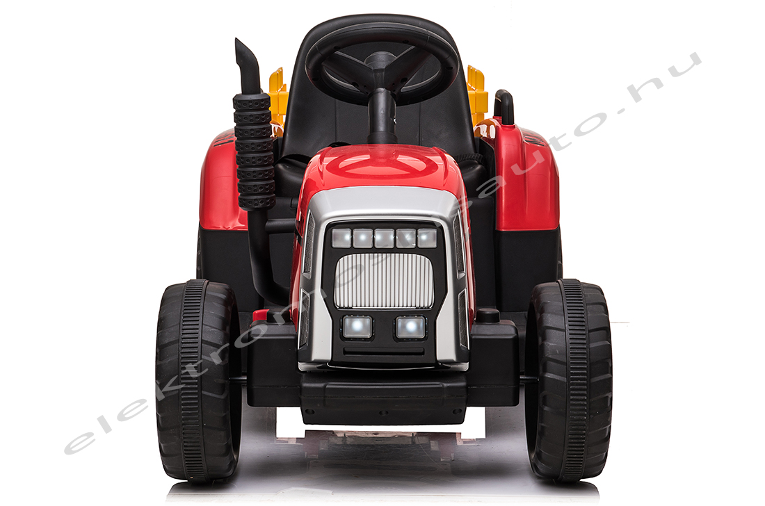 ELEKTROMOS KISAUTÓ TRAKTOR 12V + UTÁNFUTÓ PIROS - Image 2