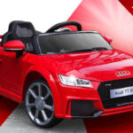 ELEKTROMOS KISAUTÓ  AUDI TT RS 12V EREDETI LICENCE LAKKOZOTT PIROS