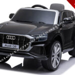ELEKTROMOS KISAUTÓ  AUDI Q8 12V EREDETI LICENCE LAKKOZOTT FEKETE